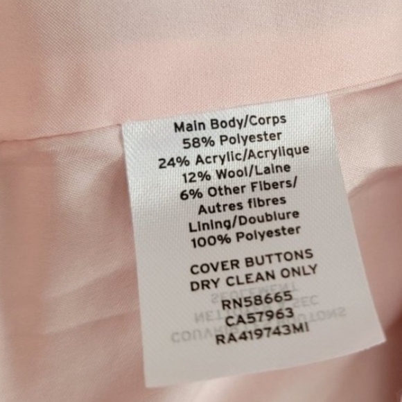 Rachel Parcell Pink and White Herringbone Tweed Jacket - Picture 7 of 16